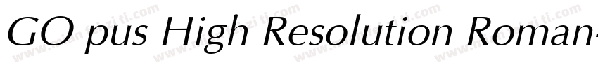 GO pus High Resolution Roman字体转换